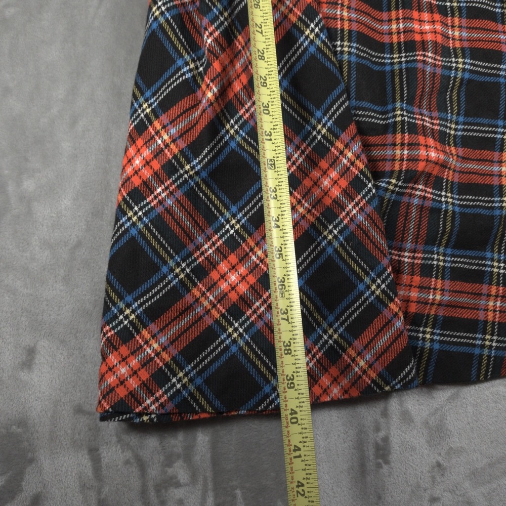 Vintage Plaid Tartan Skirt Womens Small Red Black Maxi A Line Scottish Preppy - Picture 3 of 5